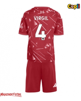 Liverpool Virgil van Dijk #4 Echipament de Fotbal Replică 2026-27 Copii Acasa (+ Șorturi)